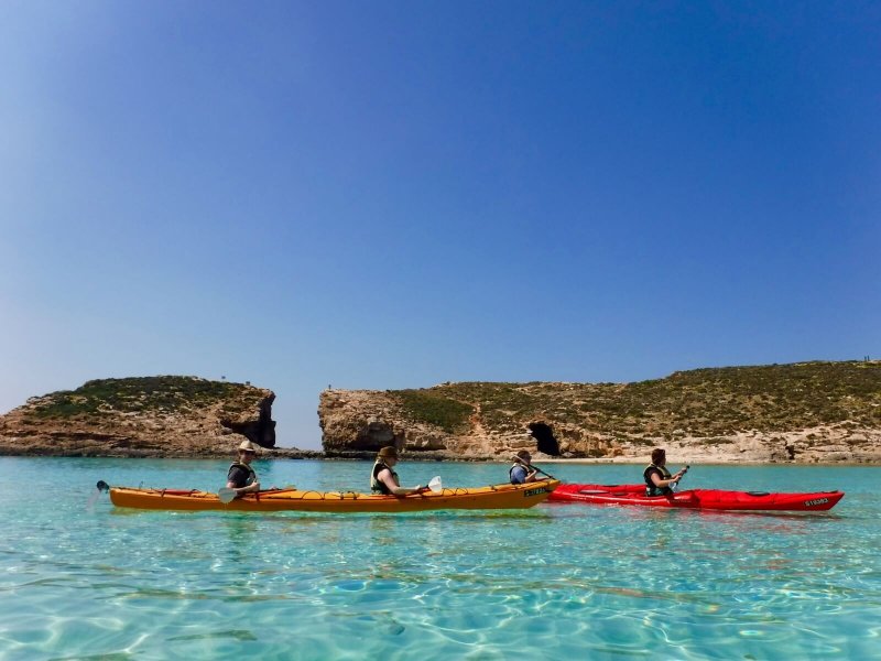 Tours en kayak Gozo et Comino Journee complete